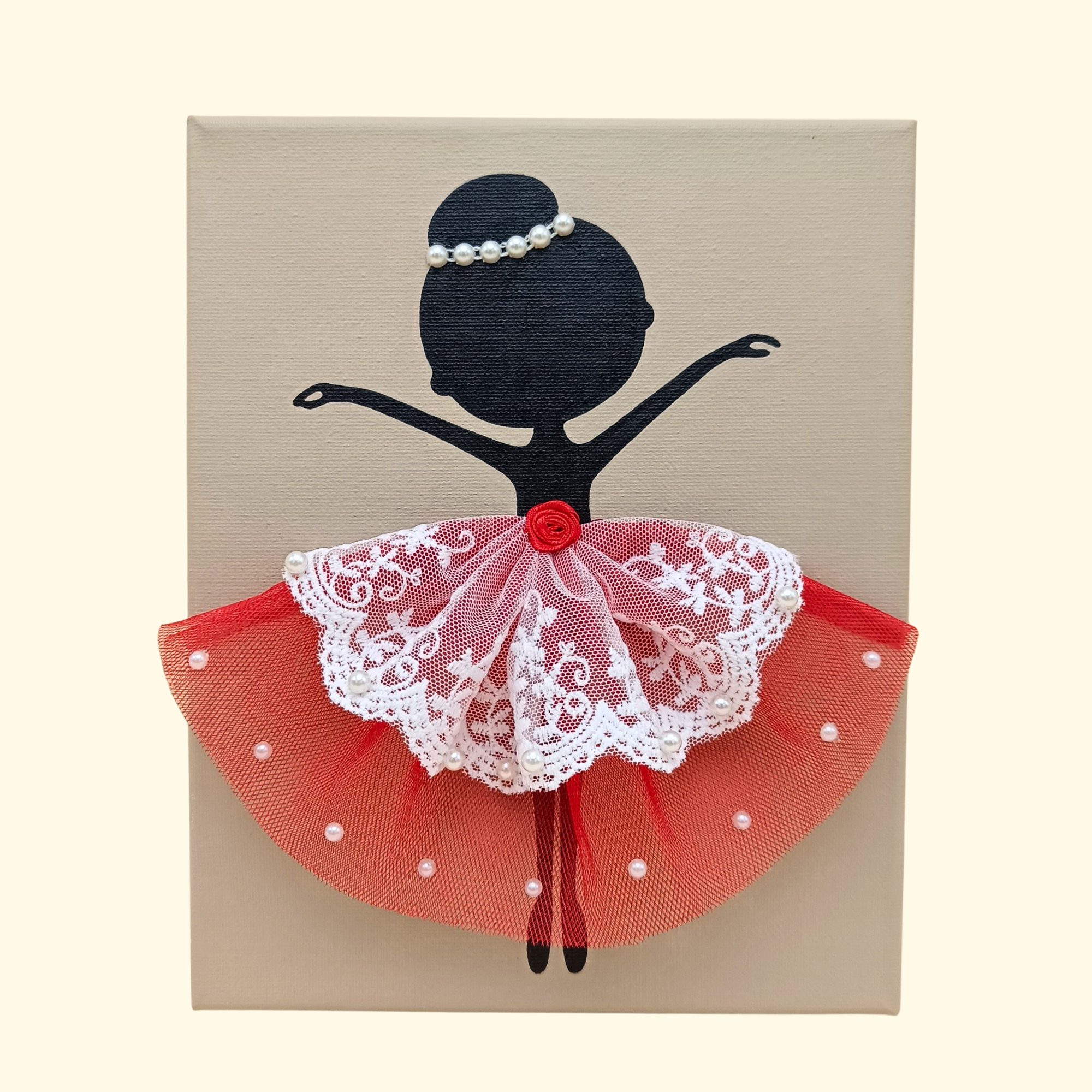 Tablou_handmade_balerina_Craciunui.1 Tablou balerina Craciunului - imagine 1